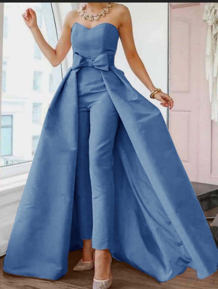 Cocoslly Stuning Pink Sweetheart Sleeveless Strapless High Waist jumpsuit