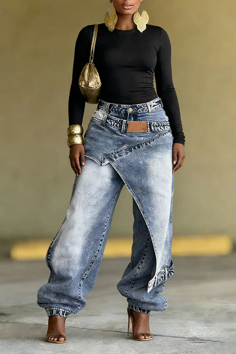 Women's Two-Piece Street Style Fashion Jeans
