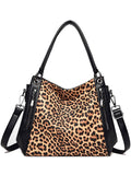 Casual Leopard Print Zebra Shoulder Bag