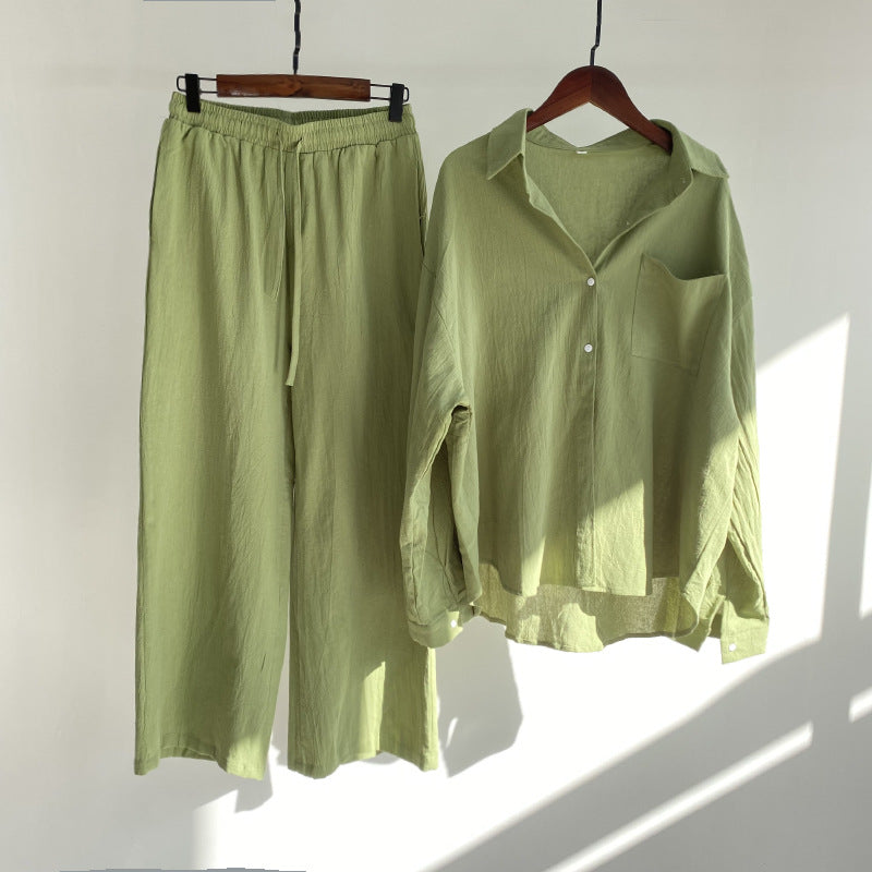 Casual  Loose Wide Legs Two-Pieces Set