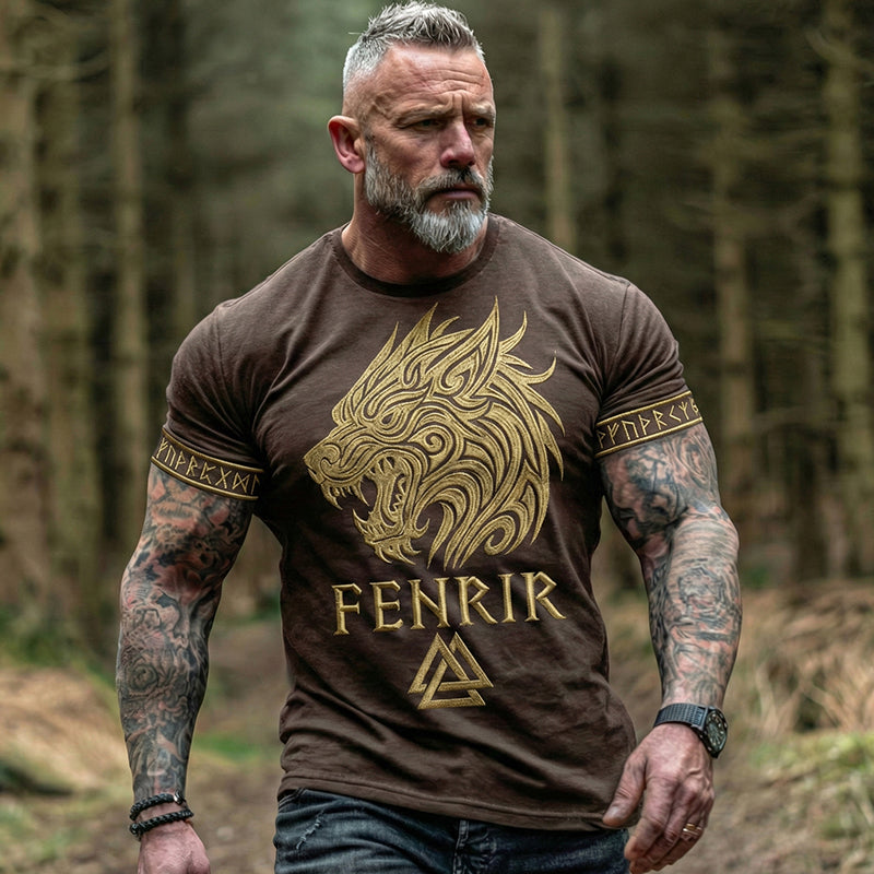 Men's Viking Dragon Print Comfy T-shirt