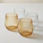 Petal Stemless Glass - Set of 4 - closeup