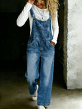 Women’s Casual One Piece Denim Jumpsuit