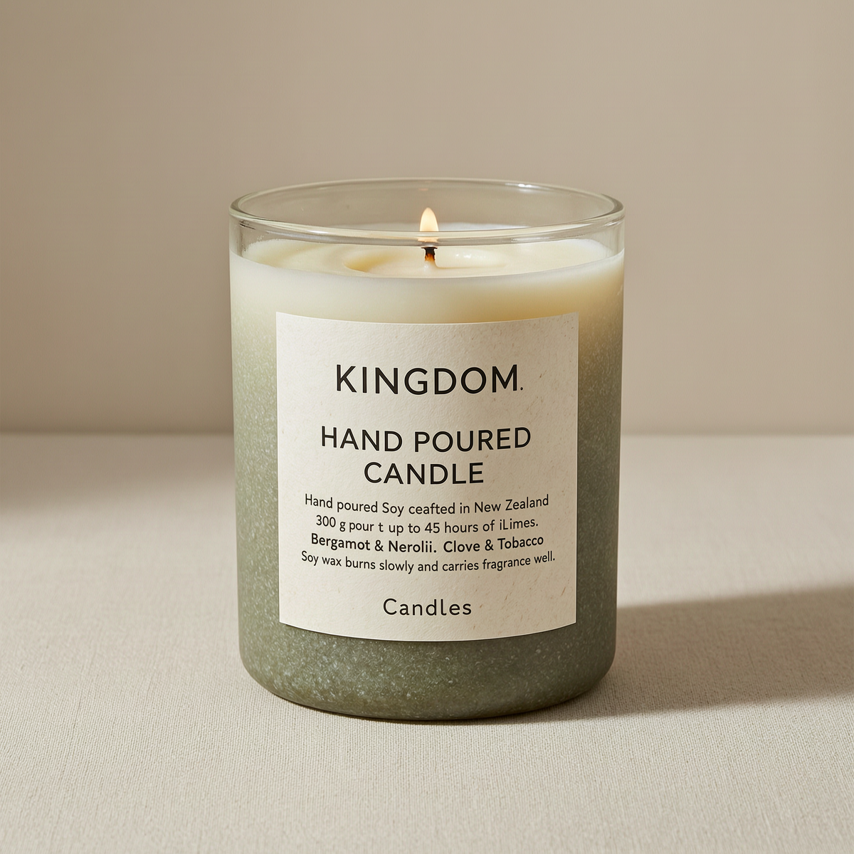 Kingdom Hand Poured Candle - overall