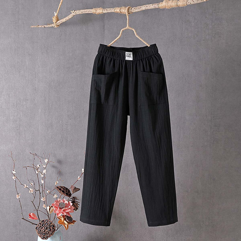 Women's Vintage Stylish Casual Cotton And Linen Loose Pants