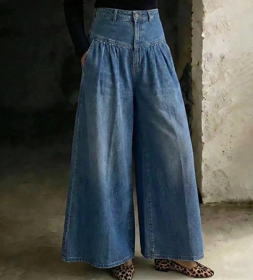 Women‘s Fashion Relaxed Casual Wide-leg Jeans — Comfort Meets Classic Denim