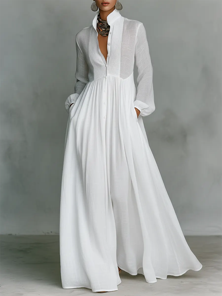 Elegant Romantic Vacation Maxi Dress