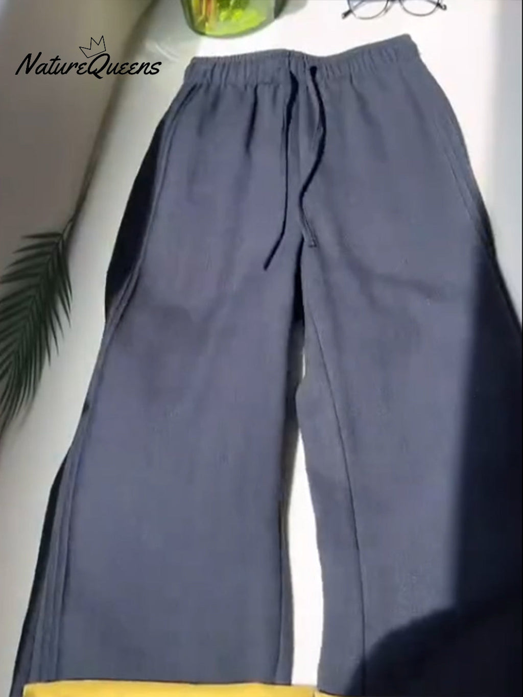 Women'sTencel and Linen Wide-leg Casual Pants