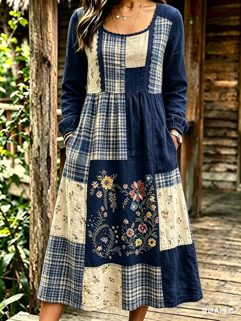 Women'S Casual Plant Flower Art Printed Art Dress