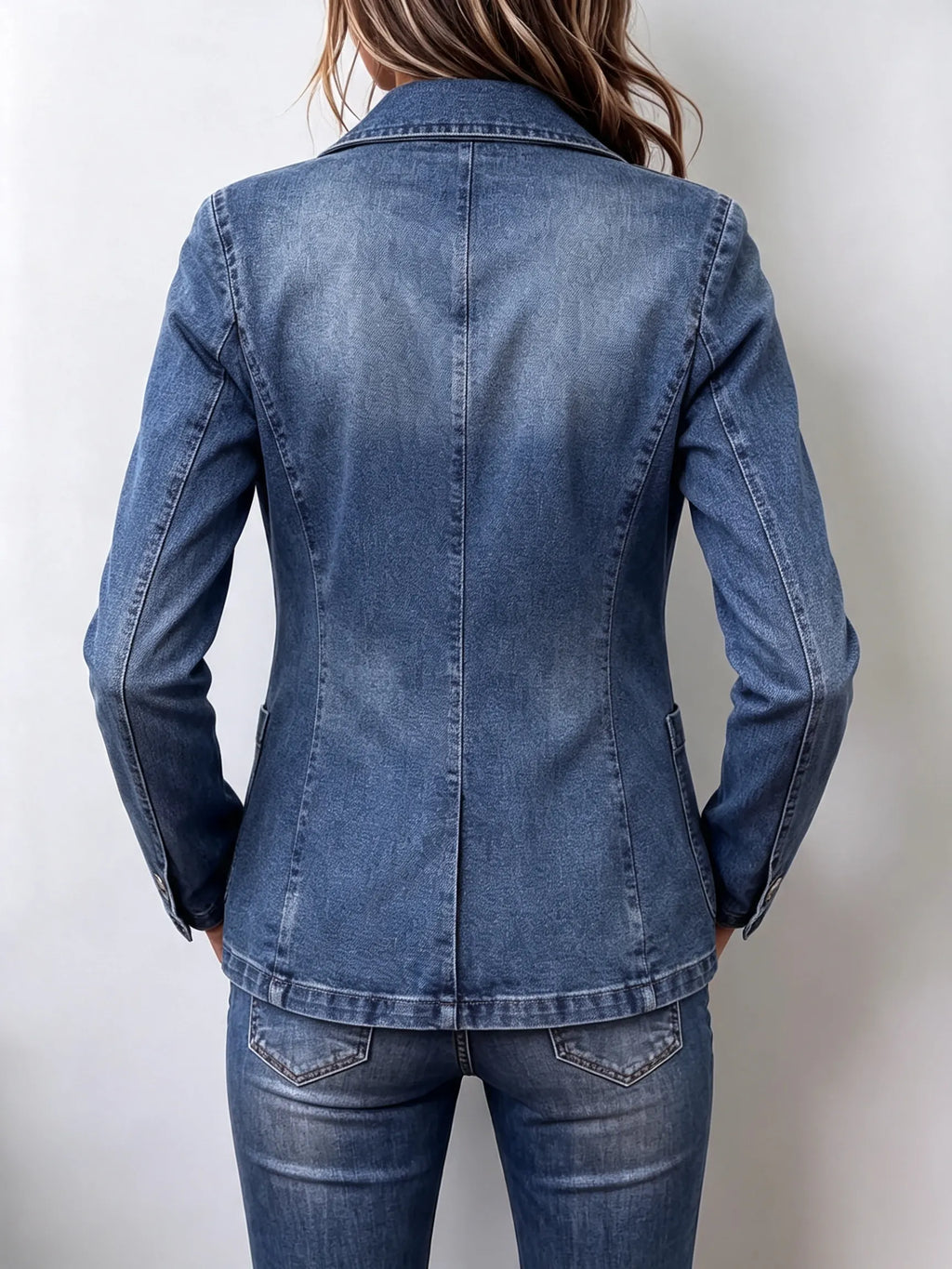 Classic Tailored Denim Blazer