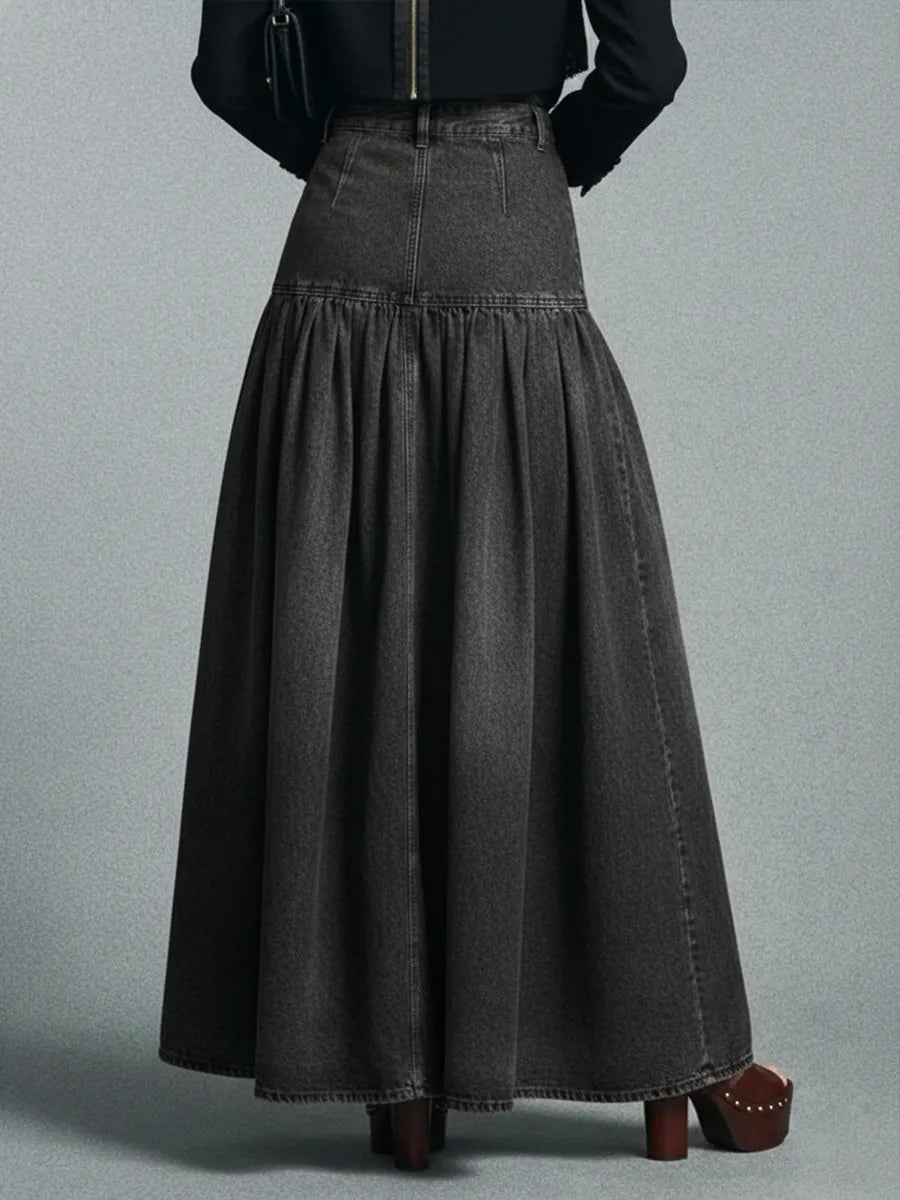Casual Maxi Denim Skirt