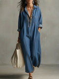 Women's Casual Cozy Denim Dress
