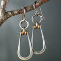 Boho 925 Silver Turquoise Dangle Drop Earrings