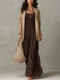 Bohemian Khaki Coat And Brown Dress Suit