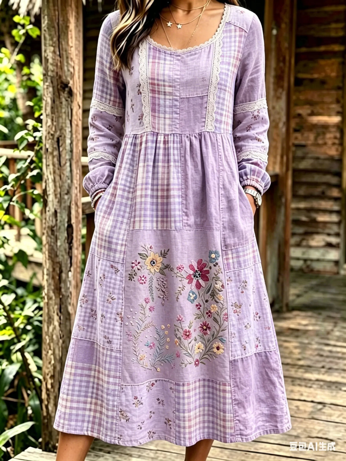 Women'S Casual Plant Flower Art Printed Art Dress