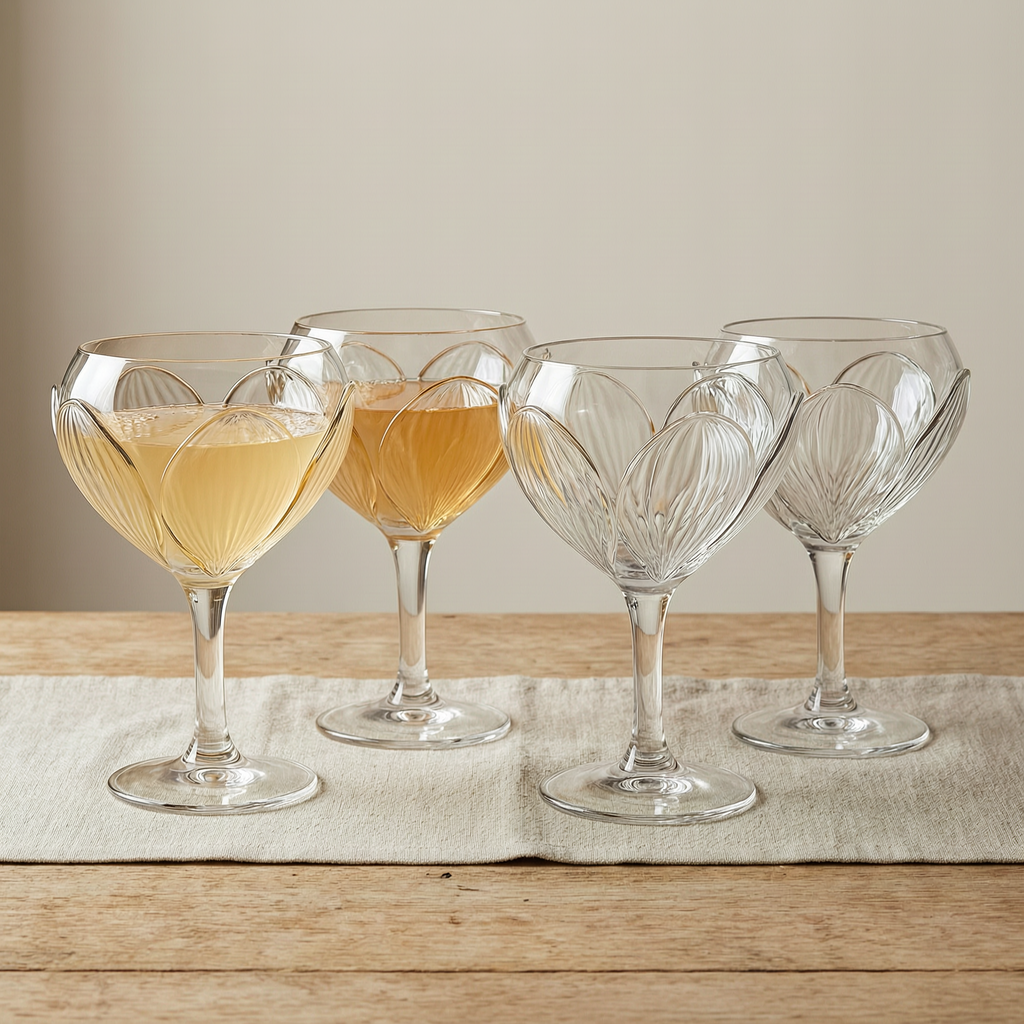 Petal Cocktail Glass - Set of 4 - overall