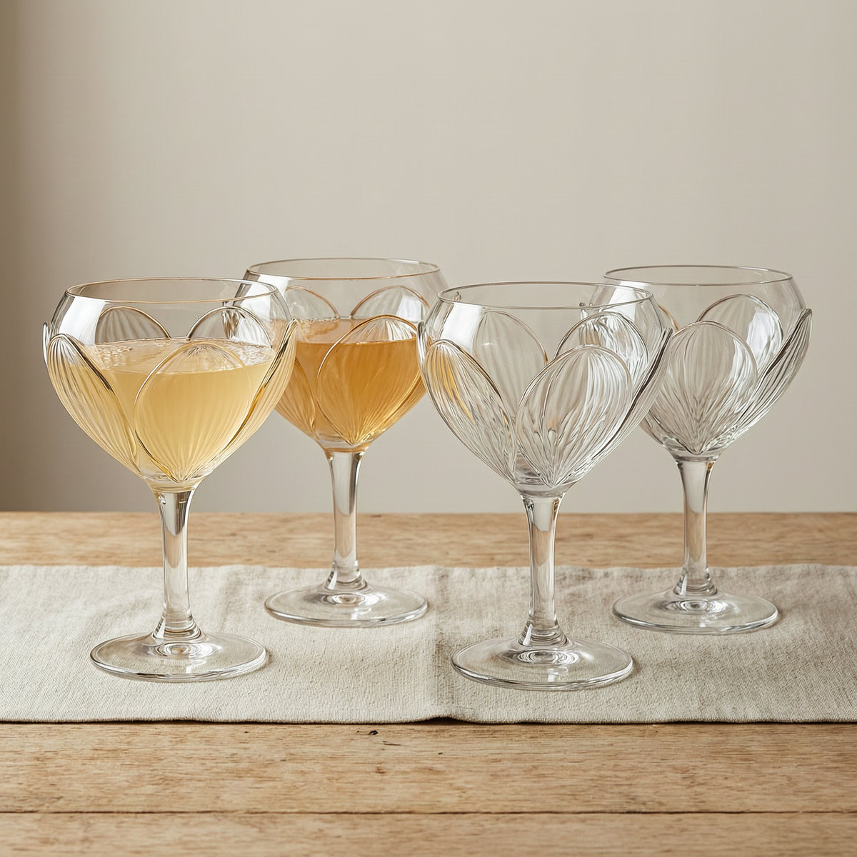 Petal Cocktail Glass - Set of 4 - overall