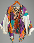 Summer vacation comfortable handmade ethnic theme print fun cardigan5e55