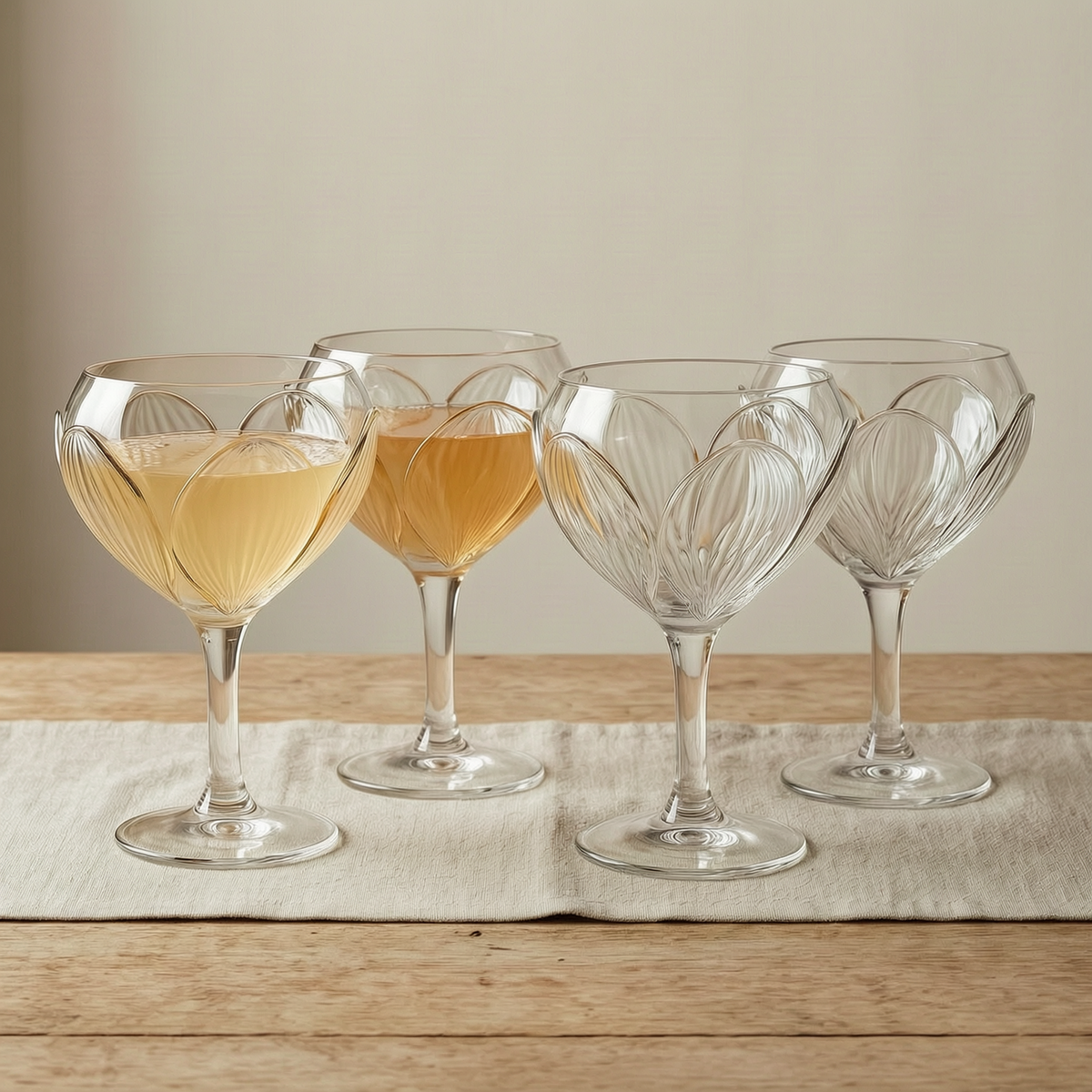 Petal Cocktail Glass - Set of 4 - closeup