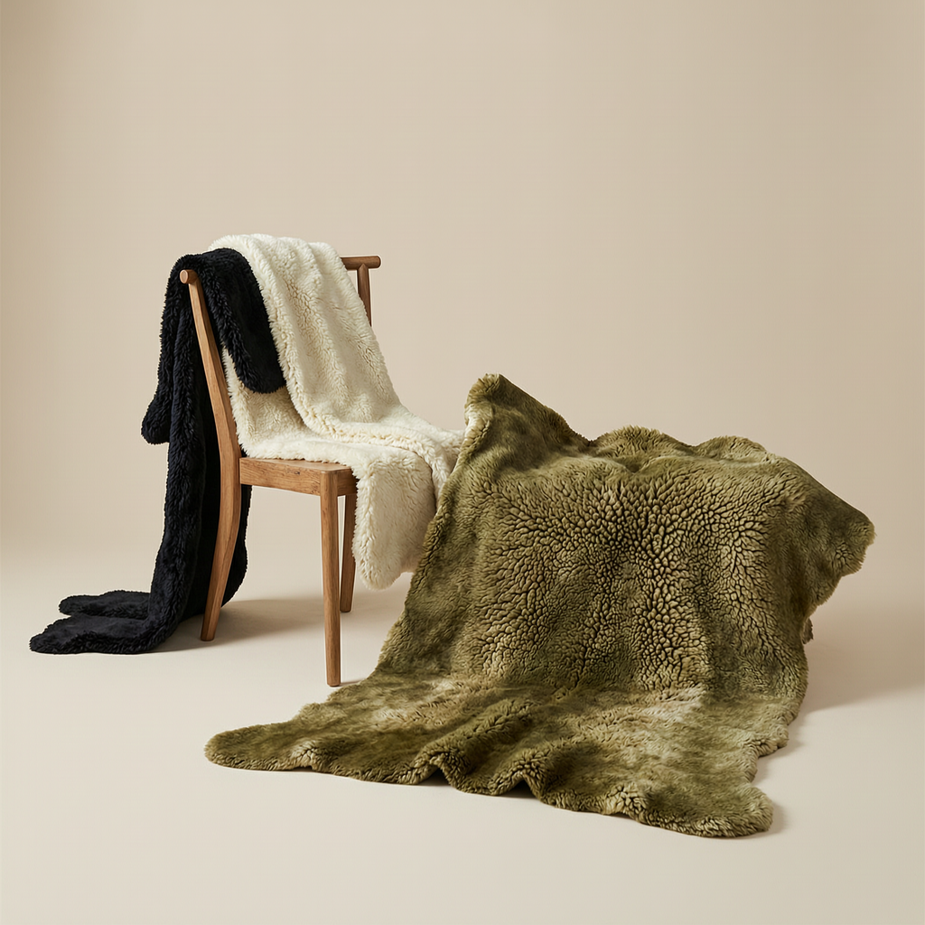 Tibetan Lambskin Rug - overall