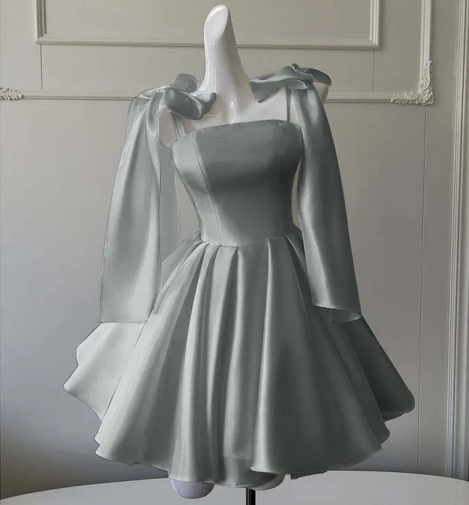Straps Sleeveless Short A Line Homecoming Dress With Ruffles HC0162