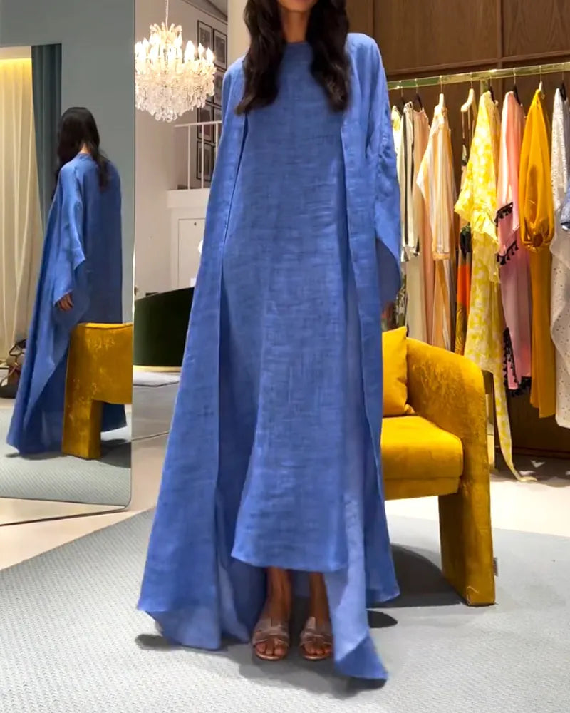 Casual Dress & Gown Cardigan Two-Piece Set