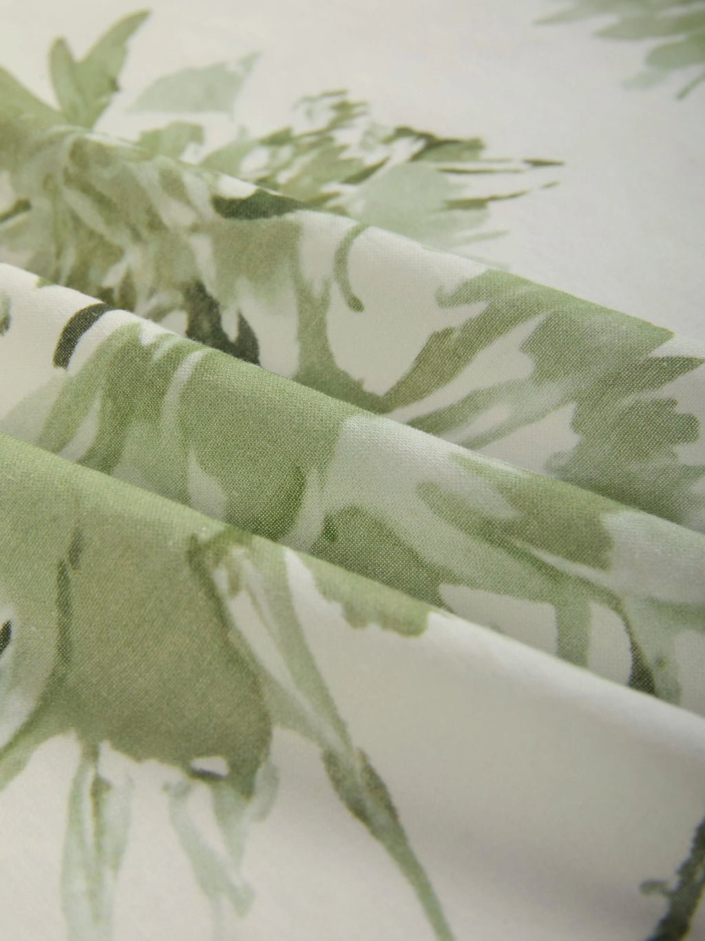 Maxi Linen Dress, Half Sleeve, Stand Collar, Floral, Vacation, Vintage, Lightgreen