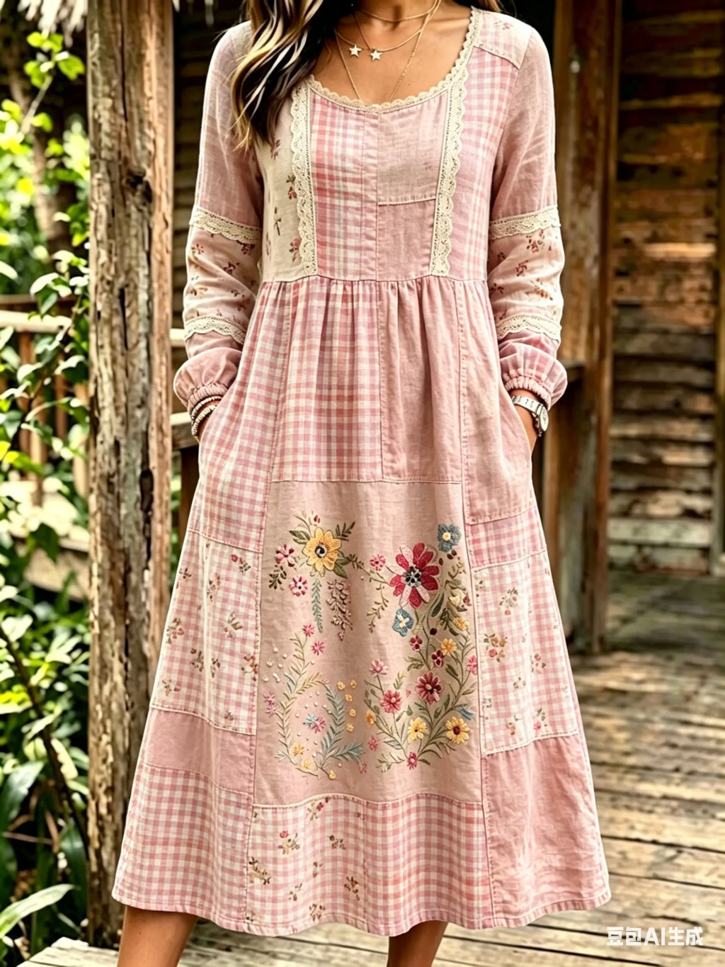 Women'S Casual Plant Flower Art Printed Art Dress