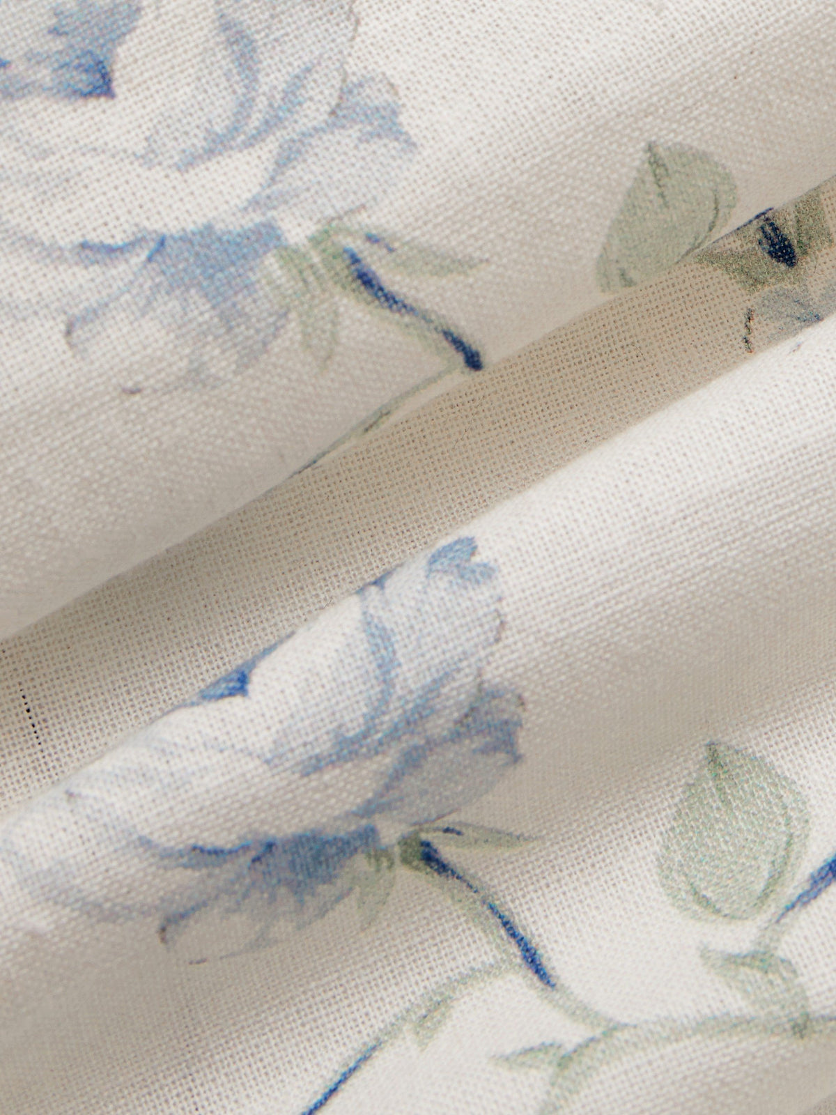 Maxi Linen Dress, 3/4 Sleeves, V Neck, Linen Blend, Blue