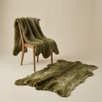 Tibetan Lambskin Rug - closeup