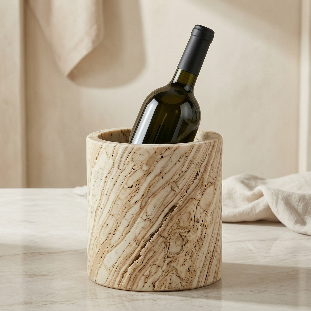 Travertine Wine Cooler - scene