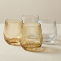 Petal Stemless Glass - Set of 4 - overall