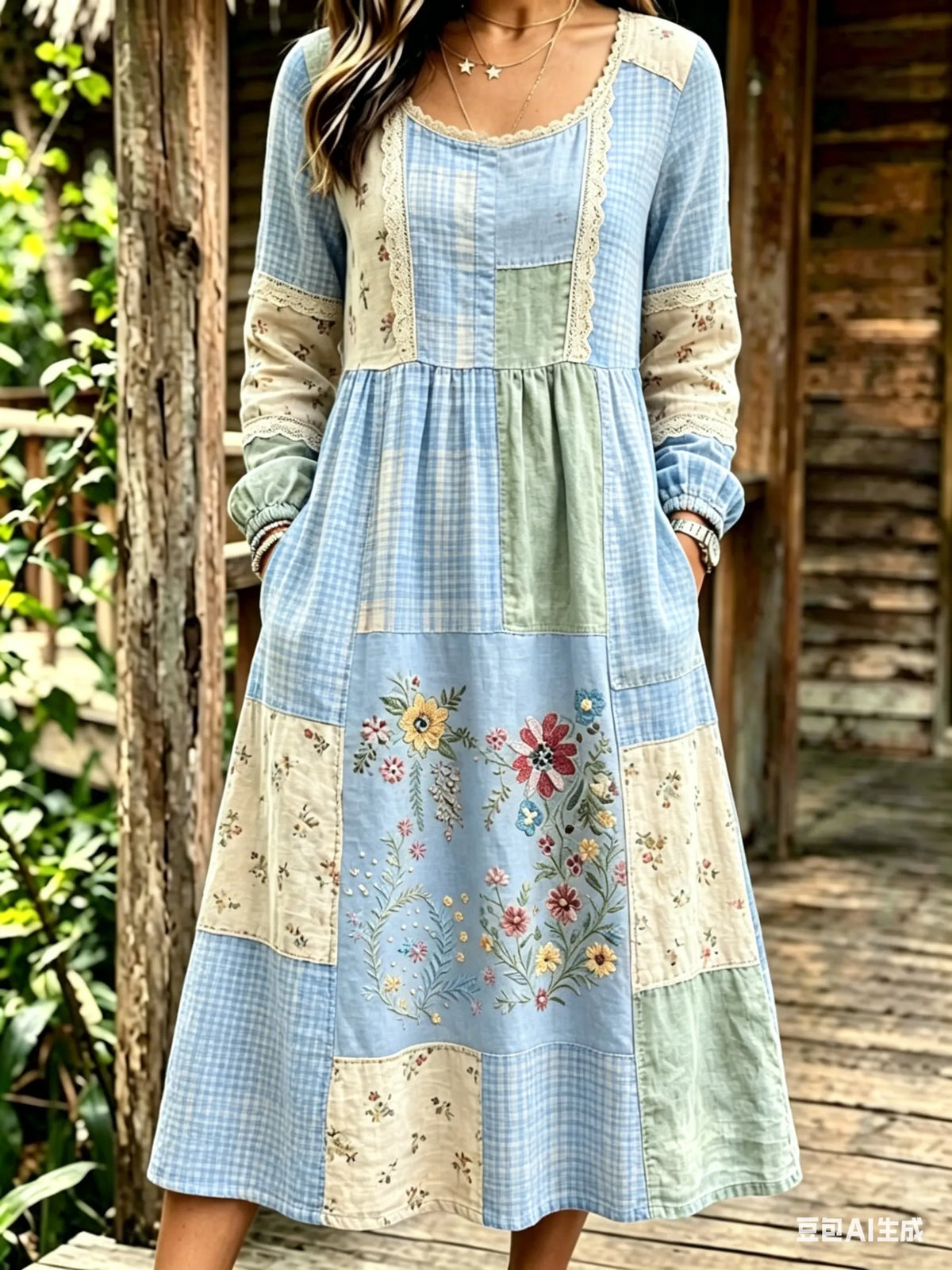 Women'S Casual Plant Flower Art Printed Art Dress