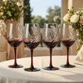 Melted Crystal Red Wine Glass - Set of 4 - scene