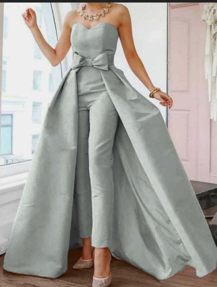 Cocoslly Stuning Pink Sweetheart Sleeveless Strapless High Waist jumpsuit