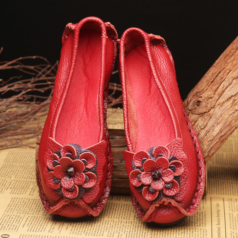 Vintage Comfortable Soft-soled Shallow-mouth Handmade Shoes