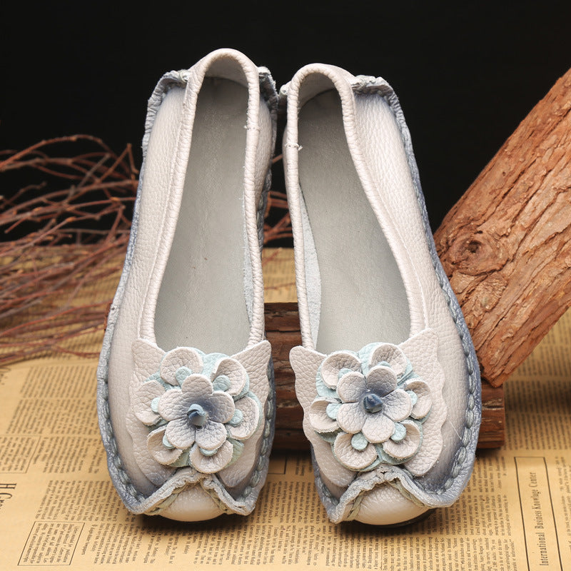 Vintage Comfortable Soft-soled Shallow-mouth Handmade Shoes