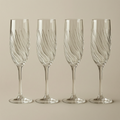 Melted Crystal Champagne Flute - Set of 4 - closeup