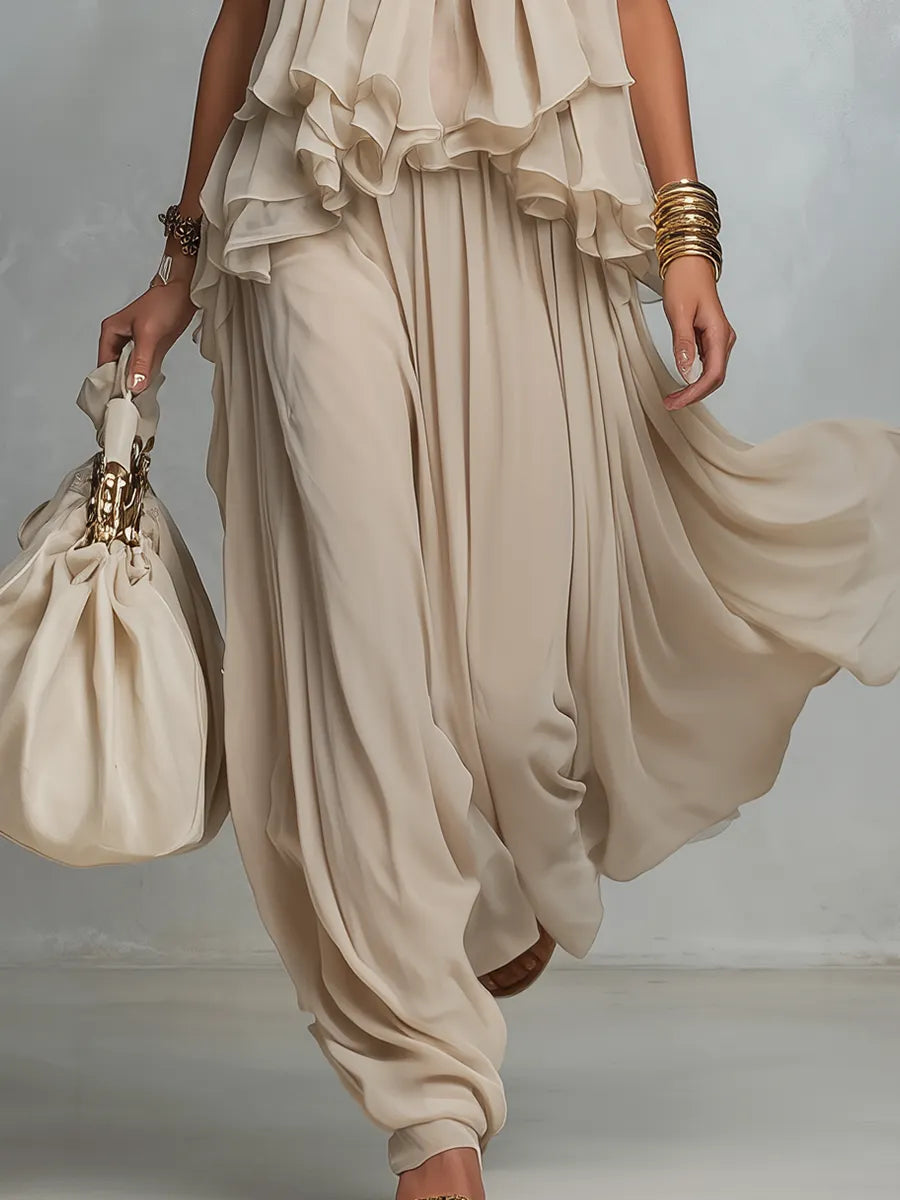 Ethereal Layered Halter Bohemian Set