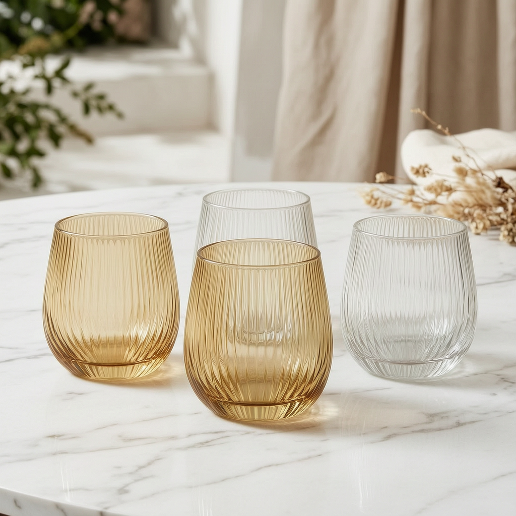 Petal Stemless Glass - Set of 4 - scene