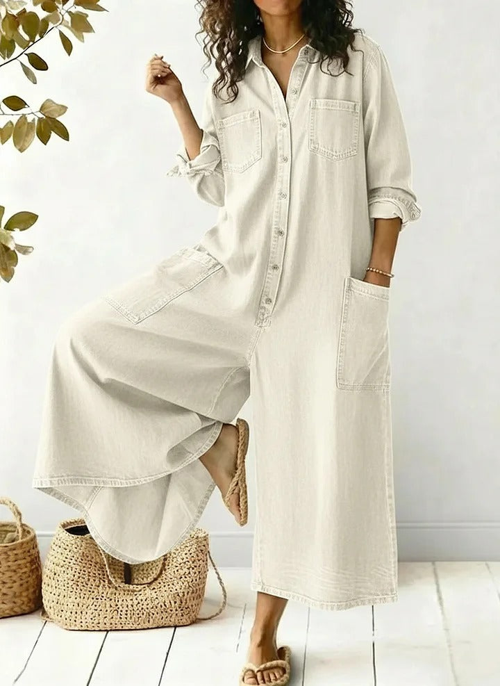 Women's Cozy And Casual Cotton Jumpsuit